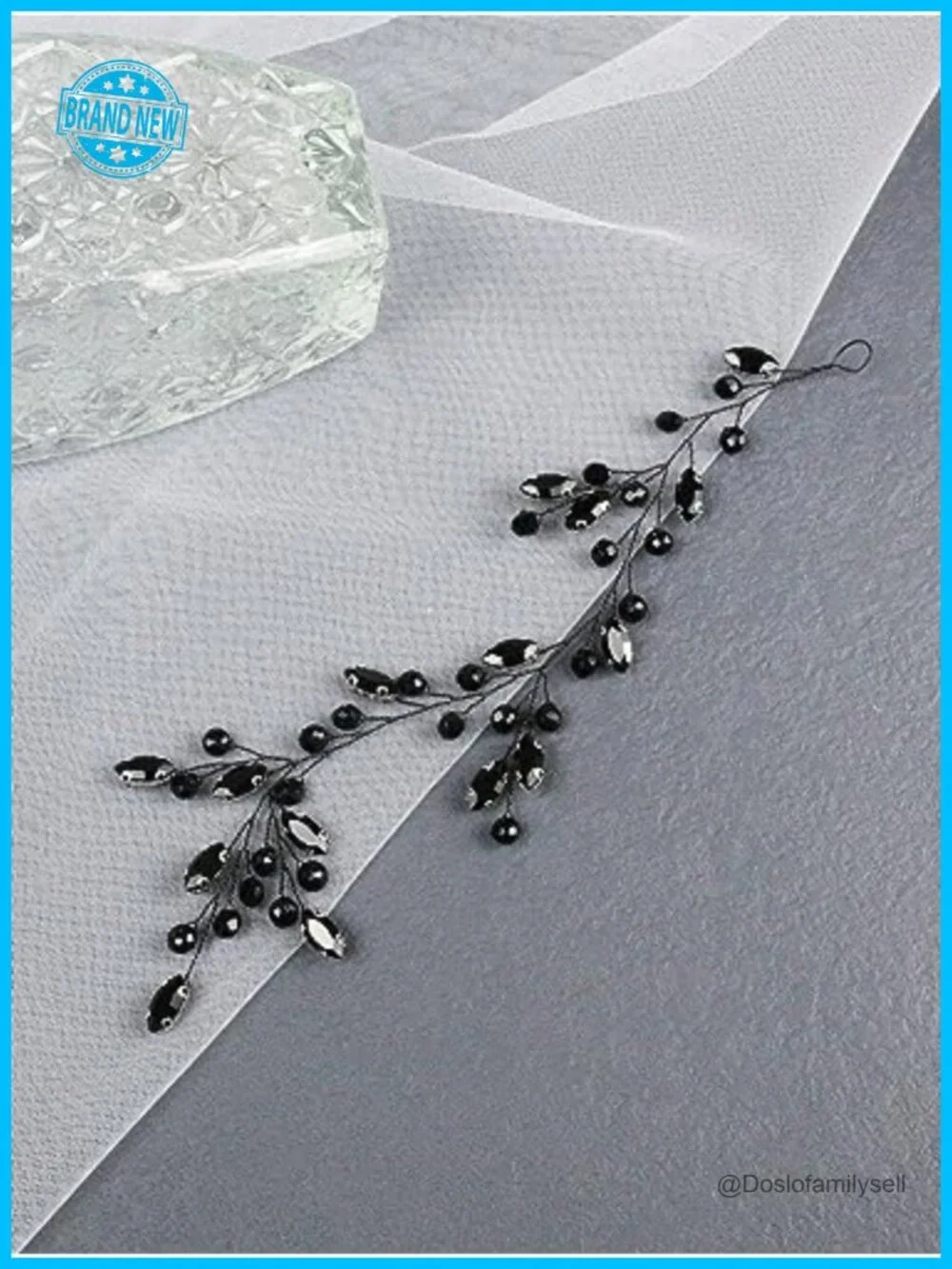 Handmade Crystal Rhinestone Headband Hair Accessory for Wedding Prom Party